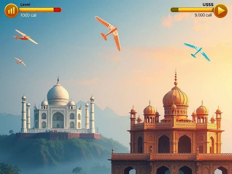 Golden Temple Level in Indian Glider Challenge